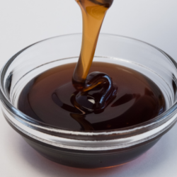 homemade syrup in a clear bowl