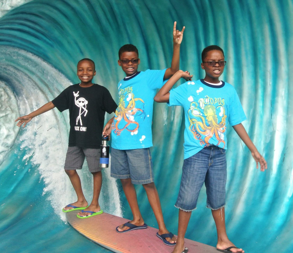 boys surfing