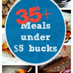 We all love saving money on food. We've rounded up 35+ budget-friendly family-friendly dinner ideas under $5 bucks. Check out the variety of recipes listed below and create a dinner idea your family and budget will love! https://www.thiswortheylife.com/meals-under-5-bucks/