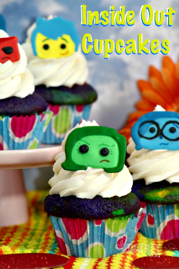 Make your own Inside Out Characters With Inside Out Cupcakes