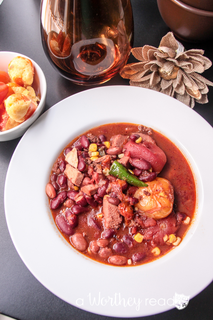 Homemade Chili Recipe and Cornbread Poppers