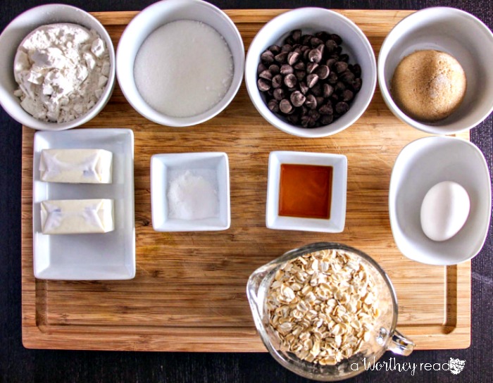 Chocolate Chip & Oatmeal Cookies with Candy Cane Buttercream