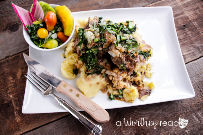 Perfect Easter Dinner: Lamb over Potatoes with Kale
