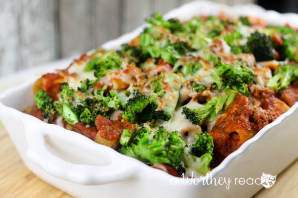 Baked Rigatoni with Broccoli & Mozzarella