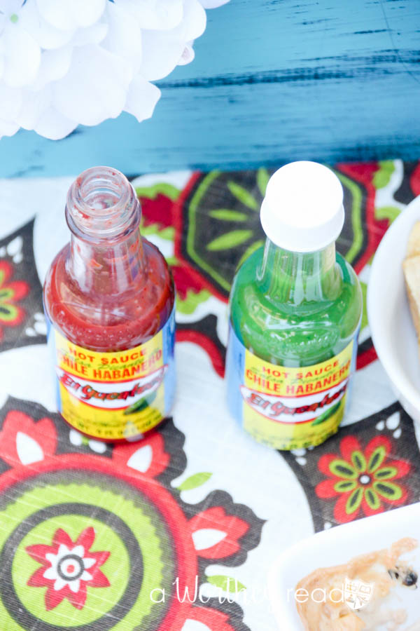 Hot Spinach & Sweet Corn Dip with Bacon Mini Salad & The Bloody Mary White Roasted Carrot & Pepper Cocktail. This combination packs a powerful punch of hot sauces, but not too hot. Dripping with cheesy goodness and corn, this easy appetizer is perfect for a summer picnic or a game day appetizer!