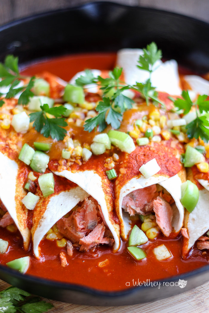 Put a twist on your traditional enchilada recipe with our Salmon Enchiladas with Tomatillos & Black Beans Great for a tailgating or game day party. This is also a good for a holiday office party or New Year's recipe idea! Check out the recipe and let us know what you think!