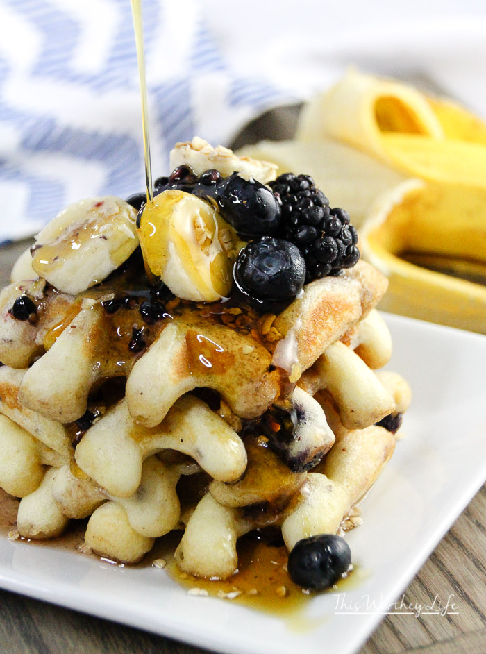Blueberry Chia + Oatmeal Waffles