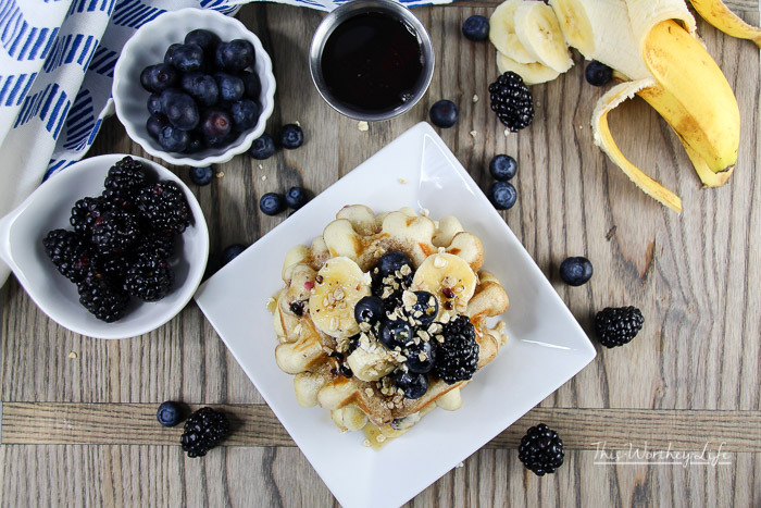 Blueberry Chia + Oatmeal Waffles