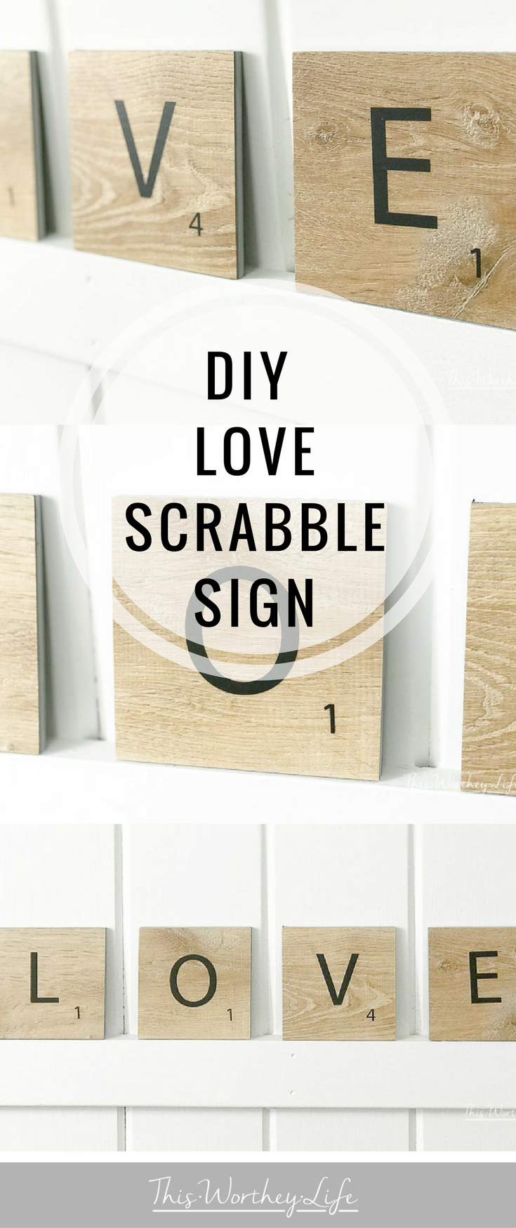This easy DIY project is one you can do in about 30 minutes. Using wood letter tiles, you can easily make a Scrabble-type sign to use as a beautiful home decor piece. Learn how to make a Love sign out of Scrabble wood tiles using your Cricut on the blog!
