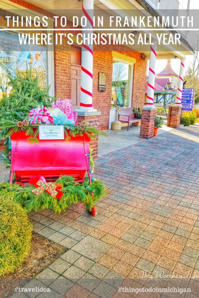 Craving a small Christmas town? Head to Frankenmuth, Michigan, one of the best small Christmas towns in the Midwest. People come from all over the world to Frankenmuth to immerse in all things Christmas. I'm sharing some of the best things to do in Frankenmuth, where it's Christmas all year!