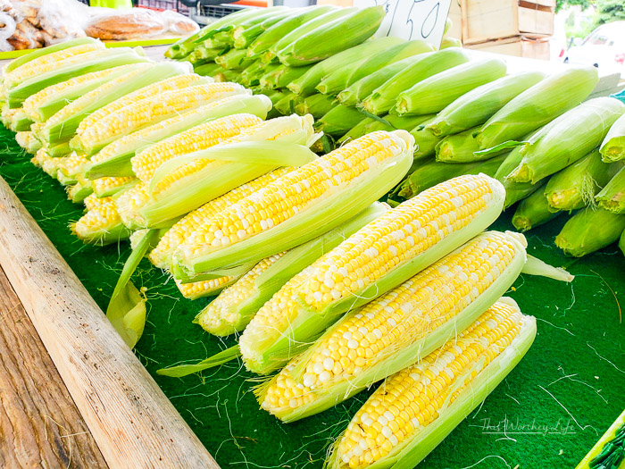 sweet corn from the Farmer's Market