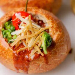 Cheesy Chili Bread Bowl
