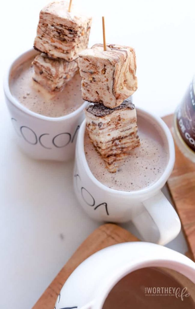 Did you know the best mugs of hot chocolate can be made even better with a few additions made just for adults?&nbsp;Yes. That's what we're doing right now but only because we're trying everything in our power to shake the winter blahs away. And I think we have a perfect remedy with our Straight Rye Hot Chocolate with Snicker Marshmallows.&nbsp;It's a great cocktail, more than a treat, it's a wintertime necessity and if you live in a place where it gets crazy cold you need to reward yourself with this yummy hot chocolate cocktail.