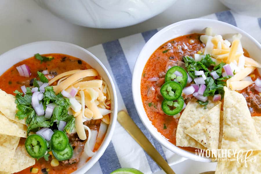 Loaded Taco Soup Made In The Instant Pot