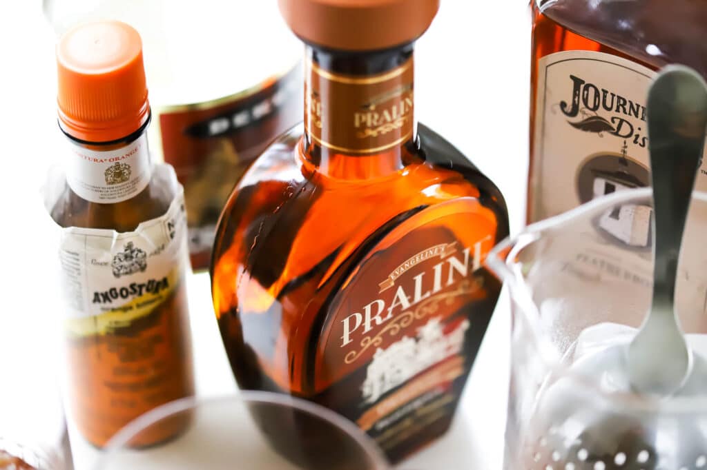 ingredients needed for a praline old fashioned