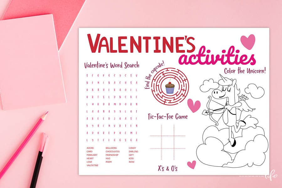 FREE Valentine's Activity Sheet