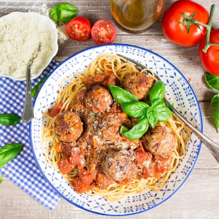 Image for Vegan Meatballs with Spaghetti