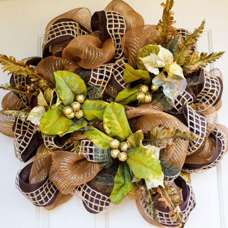 Image for Fall Mesh Poly Deco Wreath