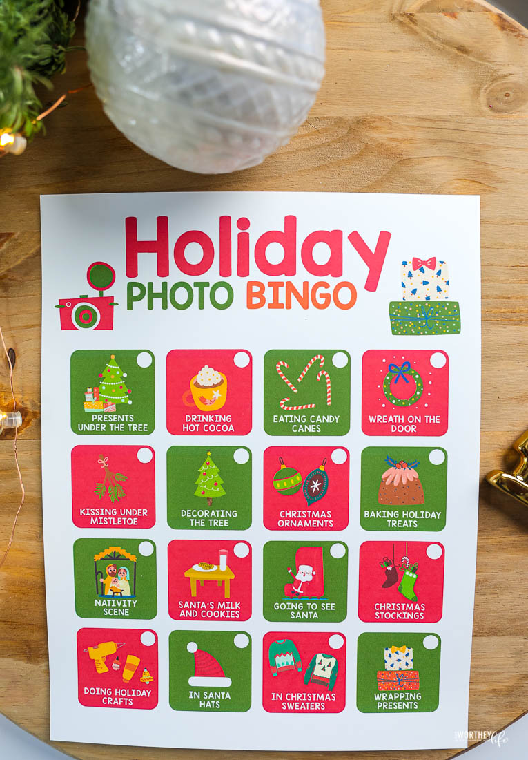 Holiday Photo Bingo Printable