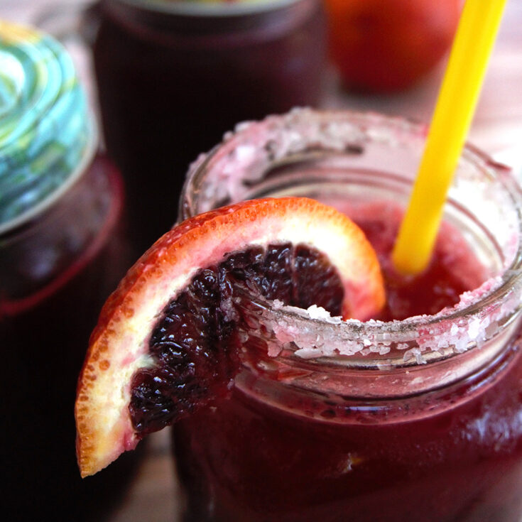 Image for Beet Juice, Blood Orange, and Lime Slushy Virgin Margarita