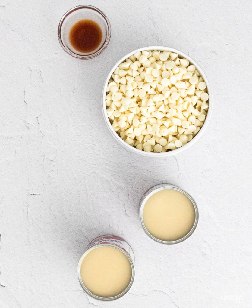 three ingredient white chocolate fudge recipe