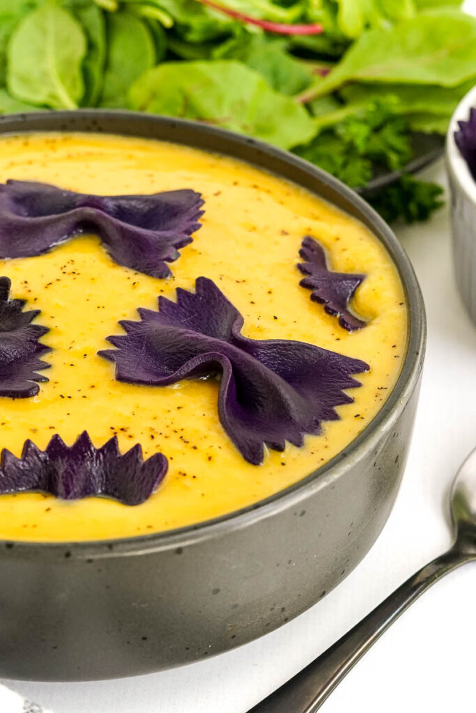 closeup photo of butternut soup