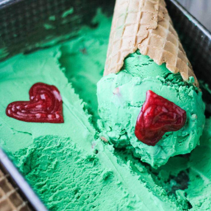 Image for Grinch No Churn White Chocolate Mint Ice Cream