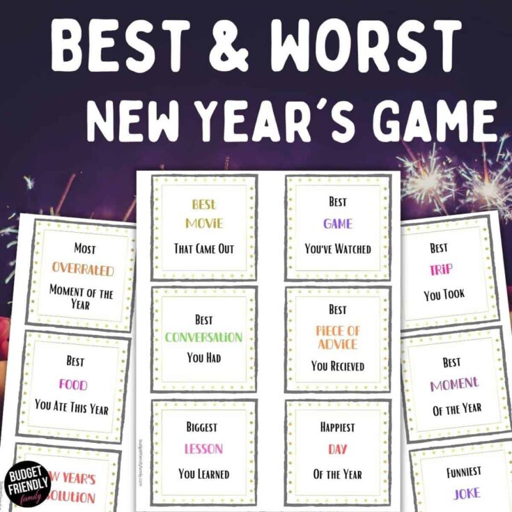 Image for New Years Game Questions Best and Worst