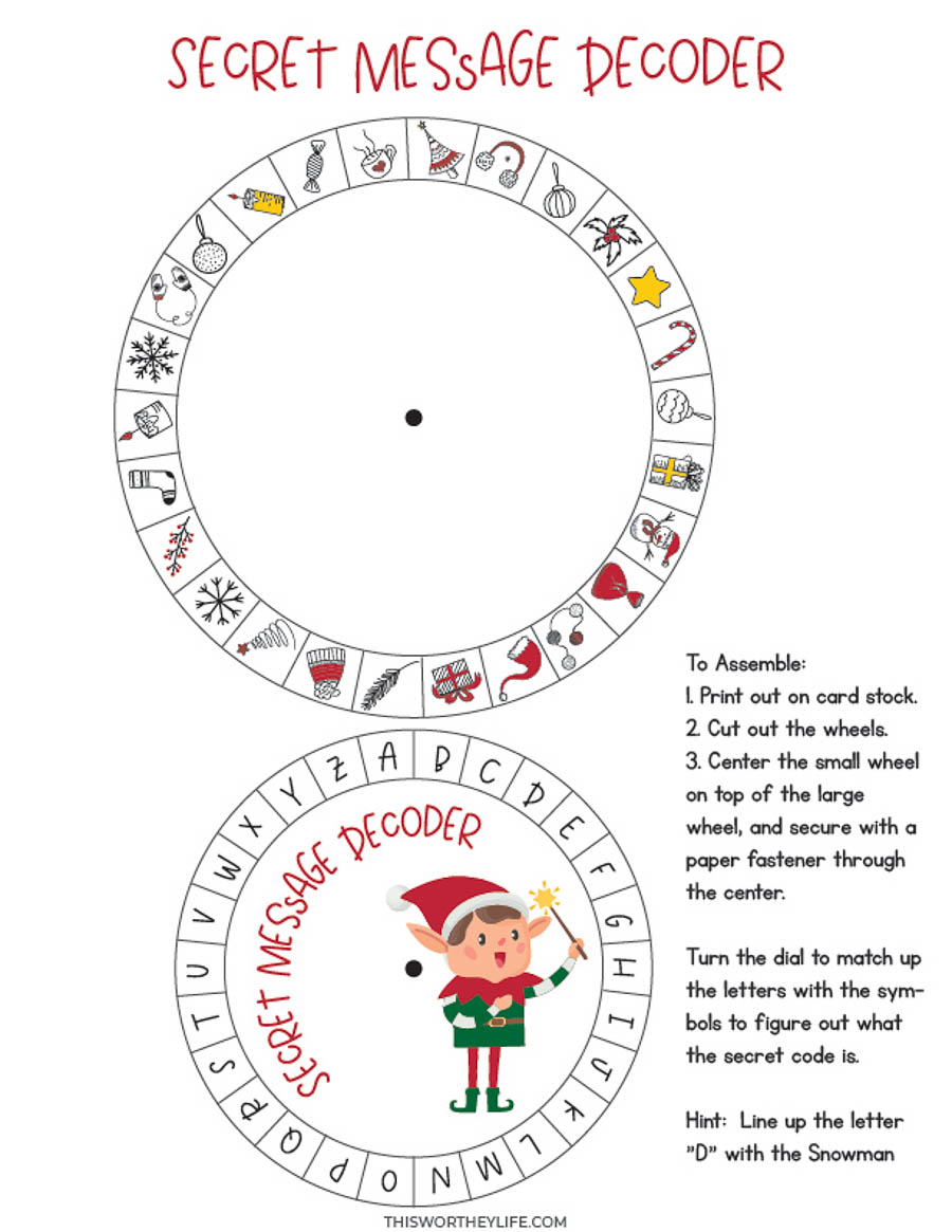 Santa Decode Message Secret Santa Message - Free Decoder Ideas