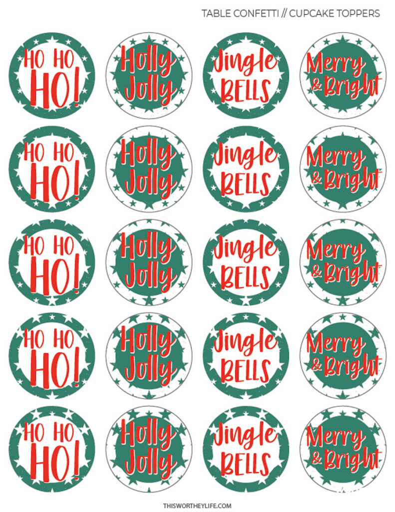 christmas cupcake toppers