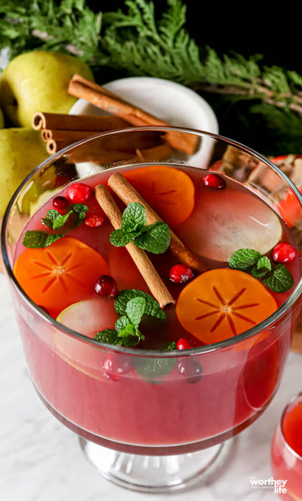 holiday punch with cranberry ginger ale