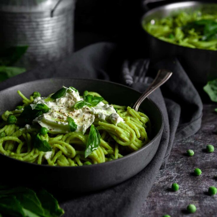 Image for Green Pea Pasta with Burrata
