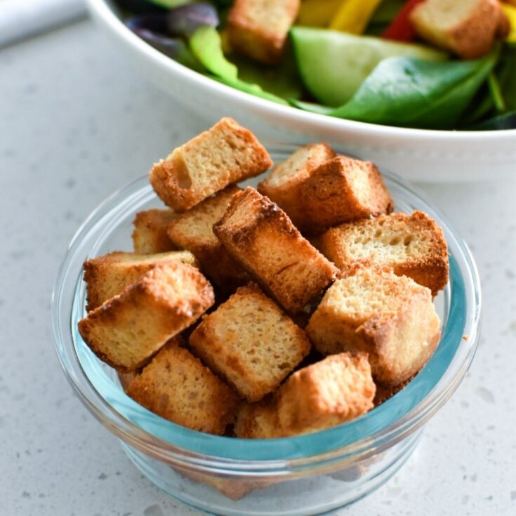 Image for Air Fryer Garlic Croutons with Olive Oil