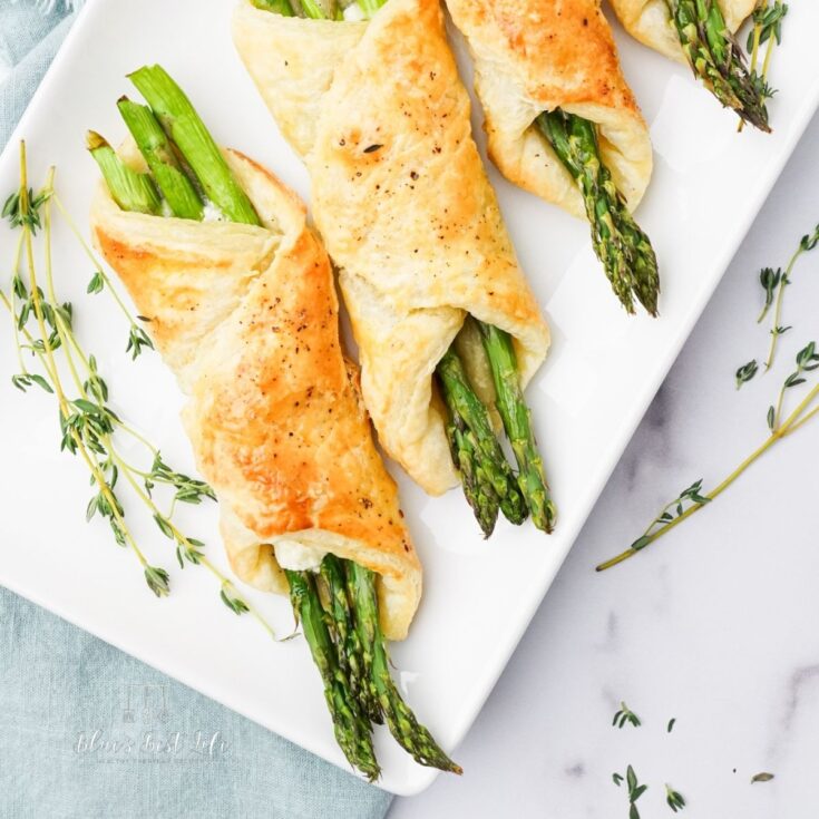 Image for Asparagus Puff Pastry Tarts with Gruyere Cheese