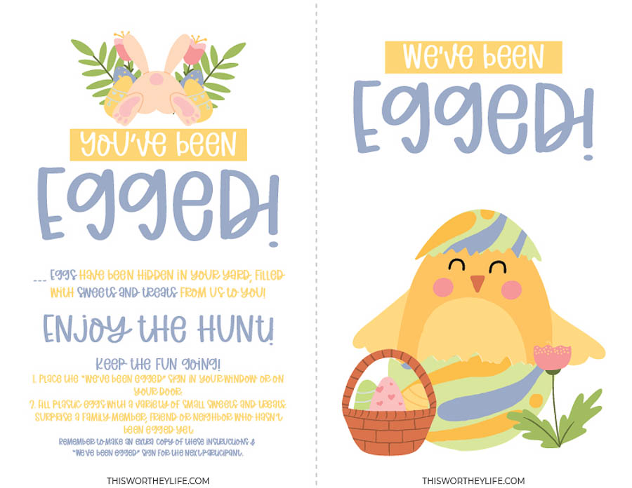you've been egged printable
