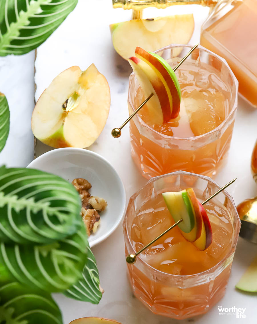 homemade apple bourbon cider punch