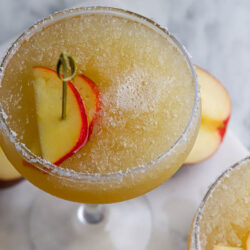 apple juice and tequila to make a frozen margarita