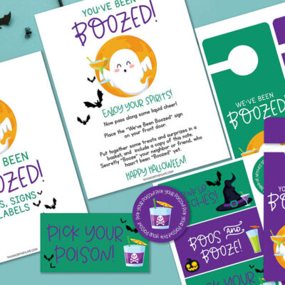 You've Been Boozed free printable tag