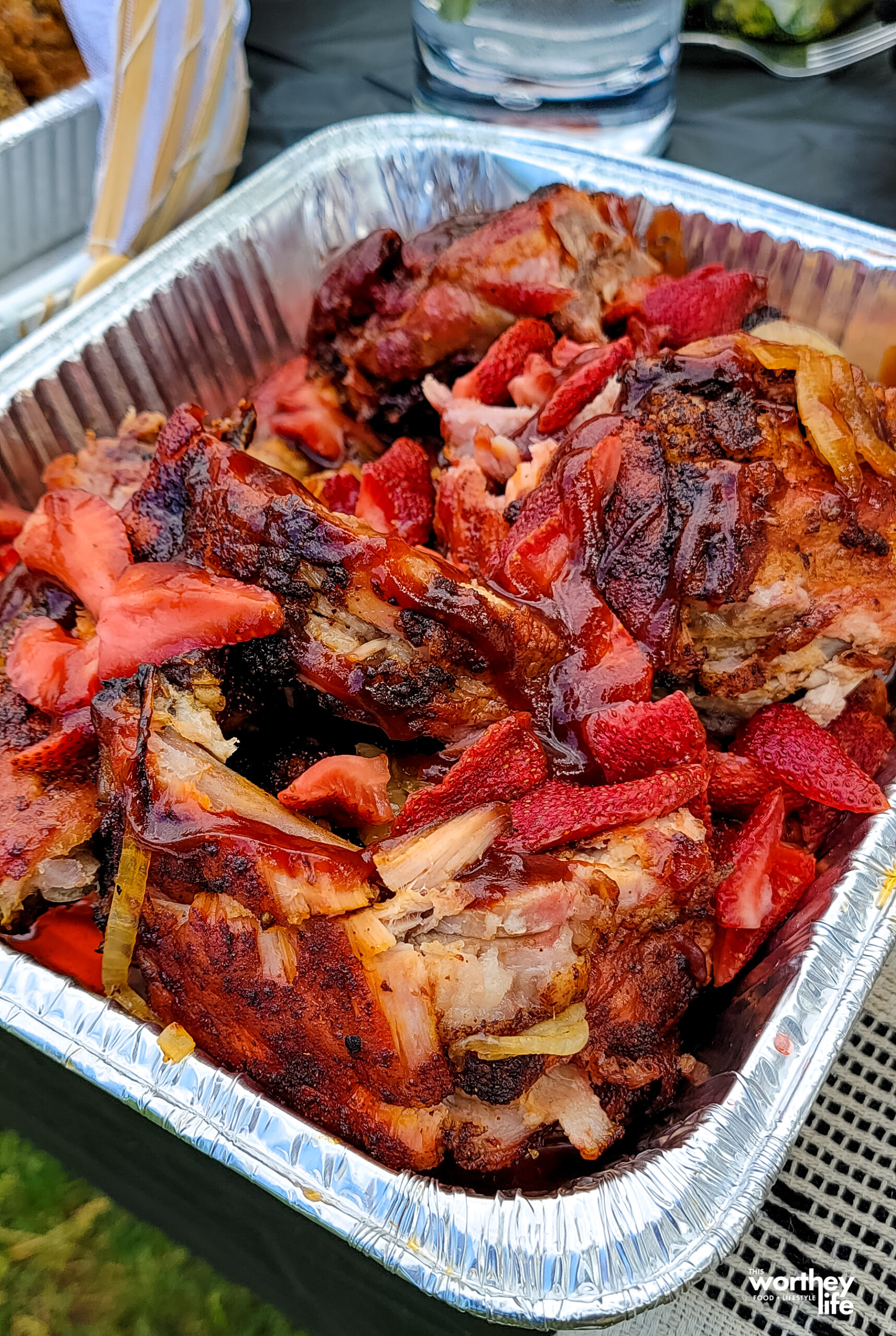 Juneteenth backyard cookout party setup