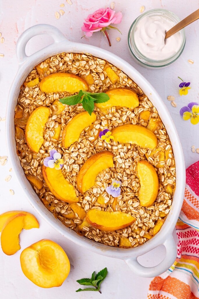 Peach Blueberry Oatmeal Bake&nbsp;&nbsp;
