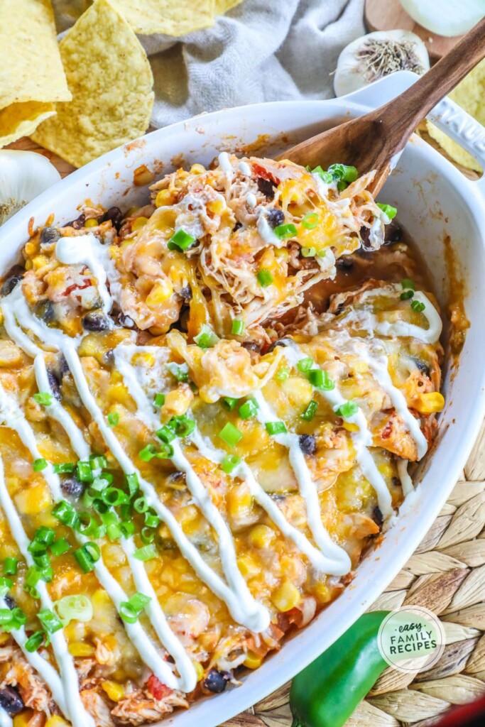 Shredded Mexican Chicken Casserole&nbsp;&nbsp;