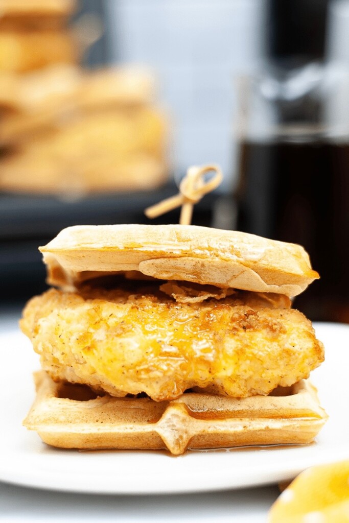 The Best Air Fryer Chicken and Waffles