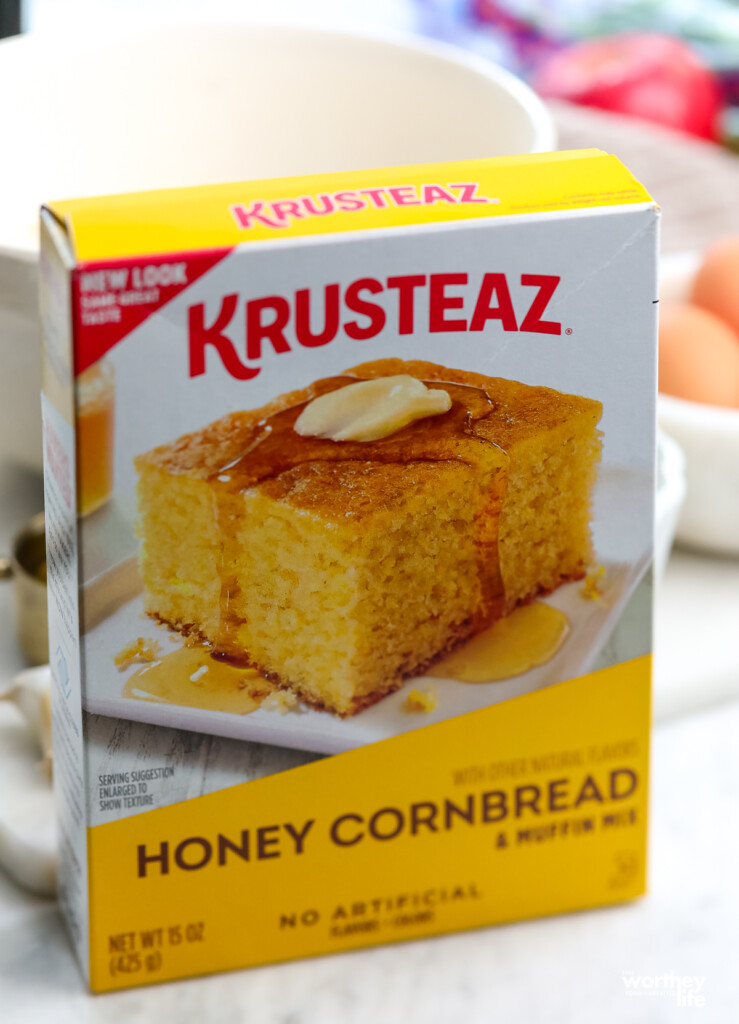 a box of Krusteaz cornbread