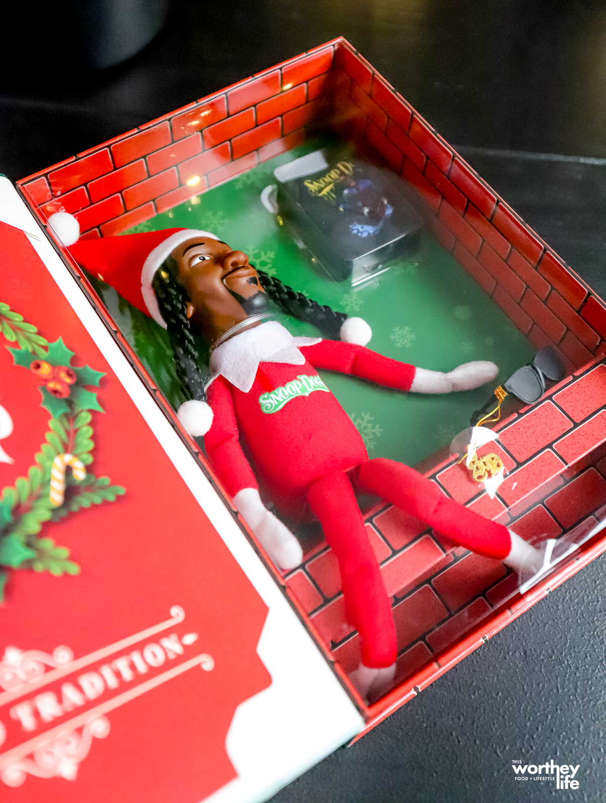 snoop on the stoop doll, black elf doll