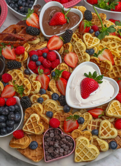 Heart Waffles for Valentine's Day