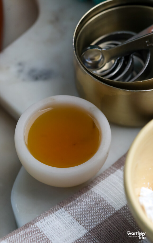 ingredients in a white marble bowl