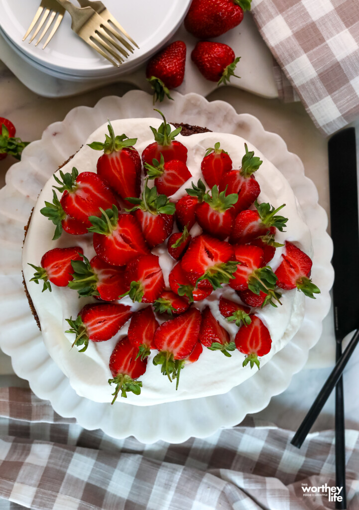Olive Oil Cake with Strawberry
