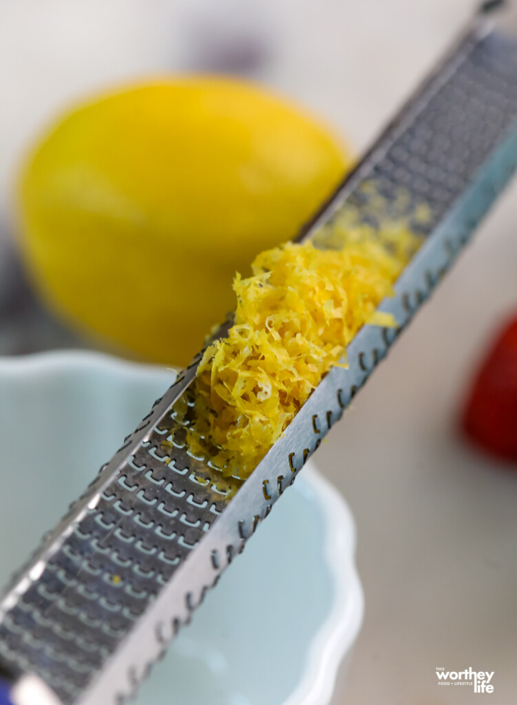 zesting a lemon