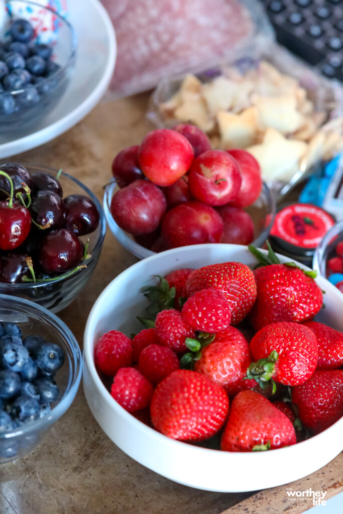 fresh fruit for a charcuterie board