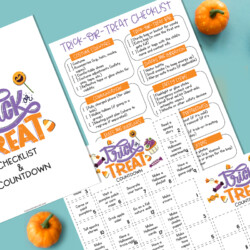 Trick or Treat Checklist printables